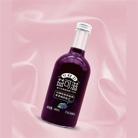 玻璃瓶发酵蓝莓果汁333ml果味饮料