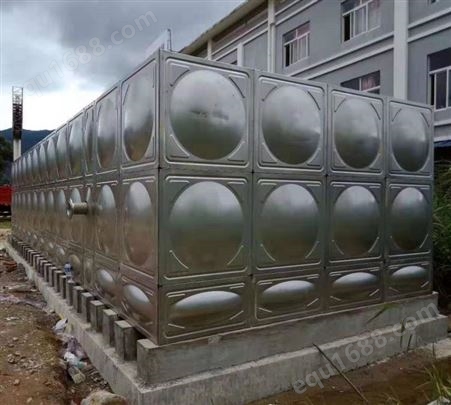 鄂恩施装配式不锈钢生活消防水箱厂家景区方形蓄水池现场焊接