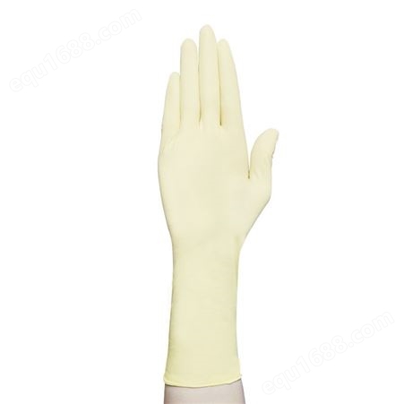 迈思德现货一次性乳胶手套12寸加厚百级无粉麻面防水防油劳保手套