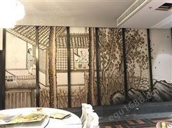 餐厅墙体彩绘 墙体彩绘案例  欢迎墙绘  怀旧主题墙绘  农村墙围画