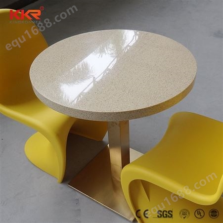 KKR小型简约人造石圆桌 耐污耐高温 颜色多种 加工定制