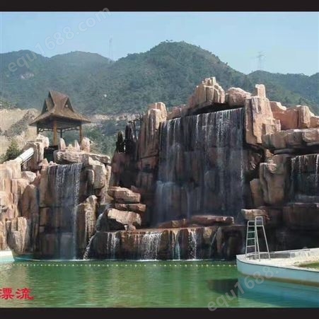 甘肃省定西市 大型水泥直塑石假山 墙壁假山 景区假山 湘岩园林