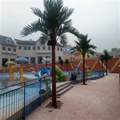 天骄园林5米 椰子树 水上乐园现场设计制作抗风力强
