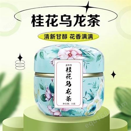 道养智桂花乌龙茶灌装包装30g一罐花干无沫组合茶