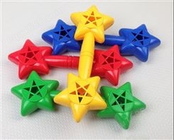 儿童教具五角星有声哑铃幼儿健身晨操体操用品