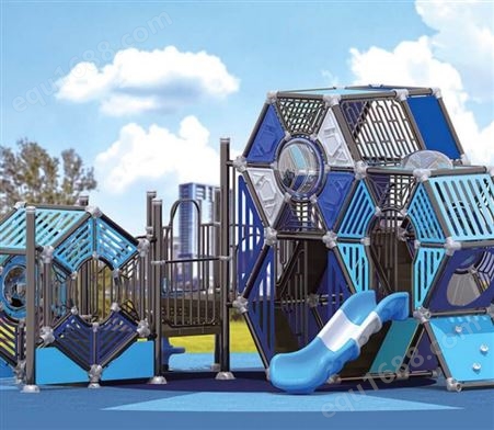 大型室外创意蜂巢滑梯儿童乐园玩耍运动体能组合