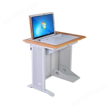 长欣折叠式翻转电脑桌 多媒体电教室液晶翻转桌 钢制翻转式办公桌