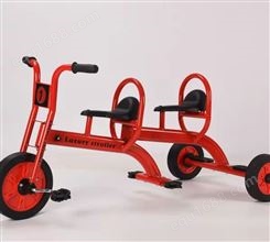幼儿园儿童三轮脚踏车 幼教专用户外多人旋转游戏玩具车 双人车