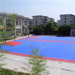 桂林叠彩篮球场地胶图片户外羽毛球场防水耐滑