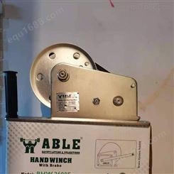 美国ABLE艾培尔不锈钢自锁式手摇绞盘机BHW-2600S-10米不锈钢手动绞盘